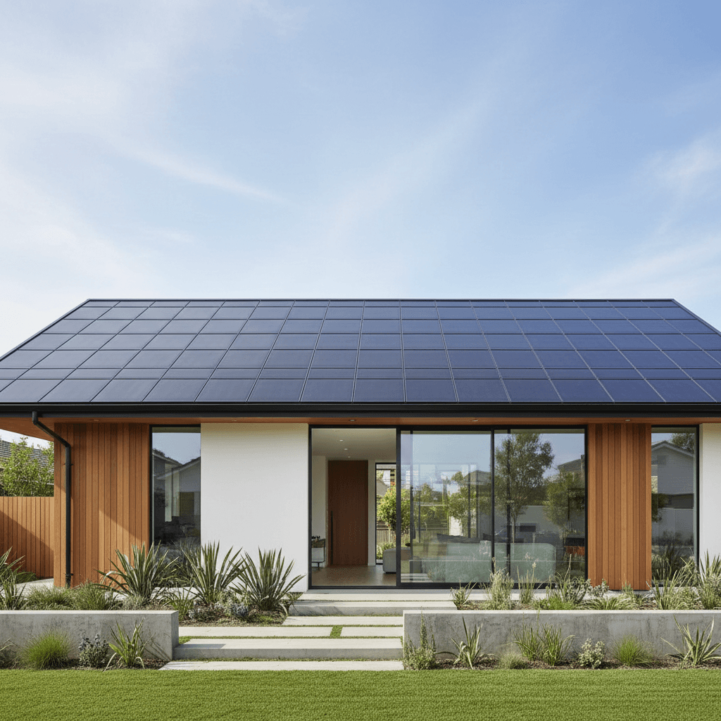 Attractive house exterior with a clean roof in a residential area